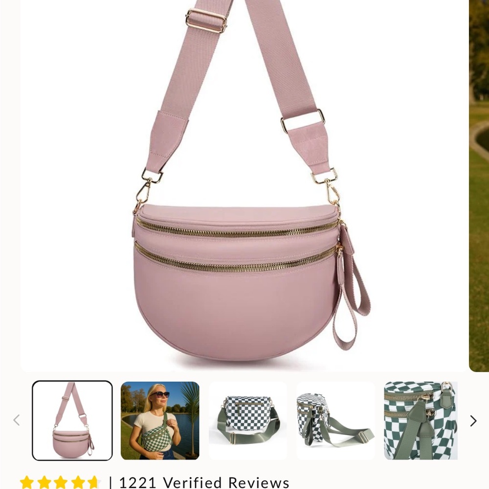 Elegant Mauve Crossbody Bag